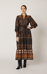 Cleobella Lucy Ankle Dress in Zocalo Print