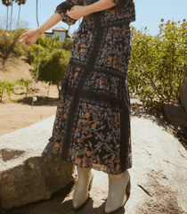 Cleobella Marjorie Ankle Skirt in Dark La Ramos Print