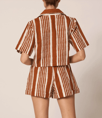 Cleobella Niko Short in Vecchio Stripe