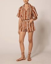 Cleobella Niko Short in Vecchio Stripe