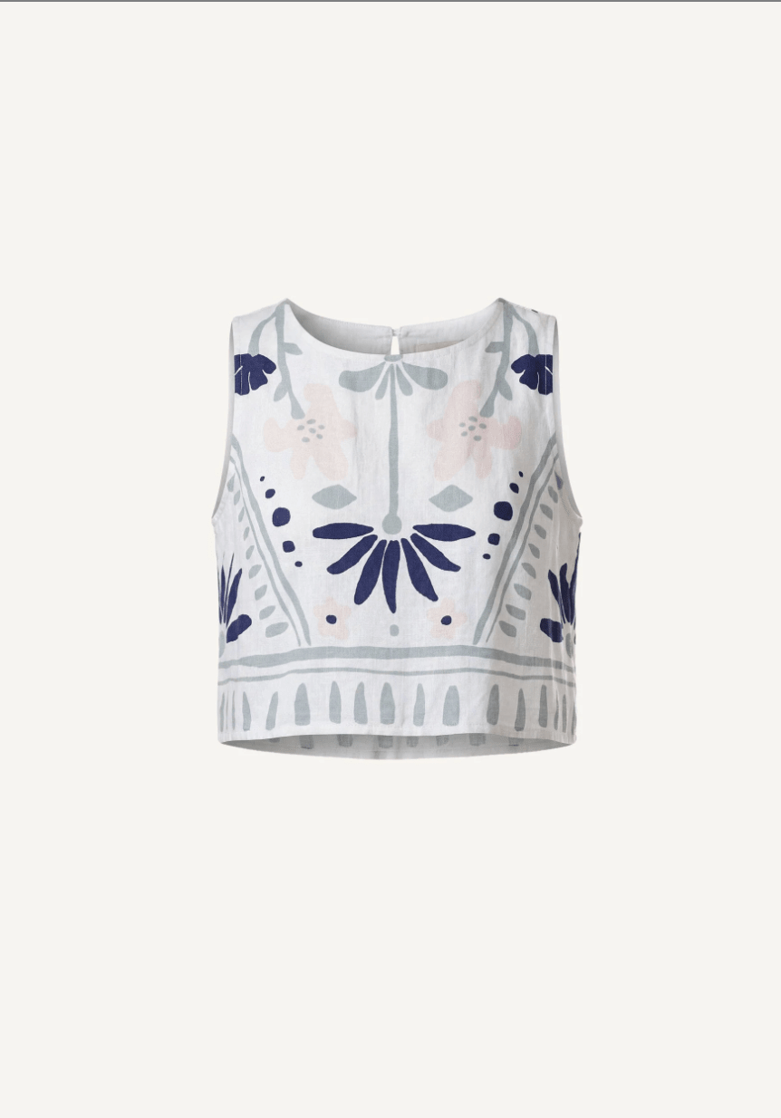 Cleobella Venetia Top in Liliana Blue Surf