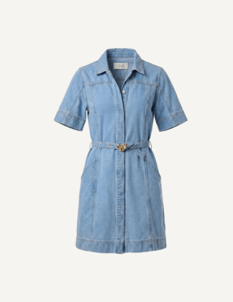 Cleobella Whitney Denim Dress in Light Denim