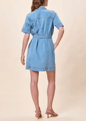 Cleobella Whitney Denim Dress in Light Denim
