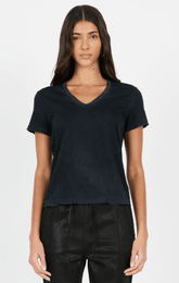 Cotton Citizen Standard V-Neck Tee in Vintage Black