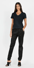 Cotton Citizen Standard V-Neck Tee in Vintage Black