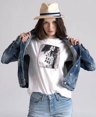Cpress Girl Power Mushie Tee in Worn White