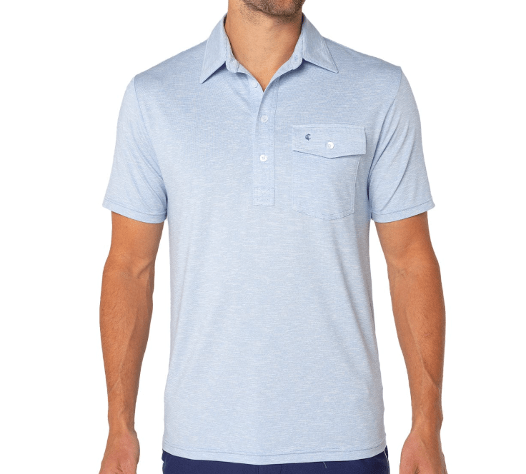 Criquet Performance Sport Heather Shirt in Yacht Club