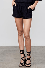 David Lerner Lace Sport Short in Black