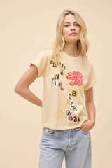 Daydreamer Elton John Goodbye Yellow Brick Road Tour Tee in Butter Yellow