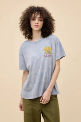 Daydreamer Queen World Tour 1977 Merch Tee in Light Blue Acid Wash