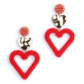 Deepa Gurnani Candi Heart Earrings
