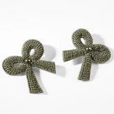 Deepa Gurnani Kane Earrings in Gunmetal