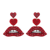 Deepa Gurnani Lips Earrings