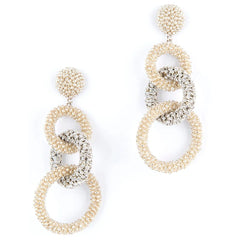 Deepa Gurnani Sienna Earrings in Silver