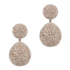 Deepa Gurnani Teslana Earrings in Beige