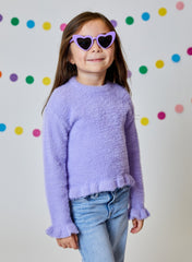 Design History Girl Long Sleeve Top in Purple Haze