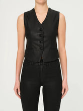 DL1961 Tailored Vest in Black Coated
