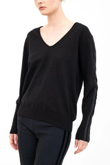 Elaine Kim Alban V Neck with Grosgrain Tape