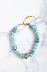 Elizabeth Cole Bluna Necklace in Blue