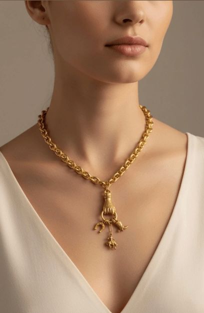 Elizabeth Cole Romana Necklace in Gold