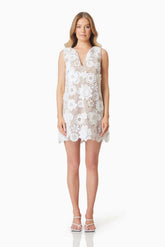 Elliatt Autumn Shift Dress in Ivory