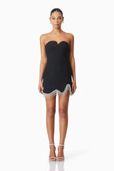 Elliatt Delia Party Mini Dress in Black