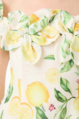 Elliatt Hana Off Shoulder Mini Dress in Yellow Multi