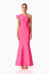 Elliatt Opline One Shoulder Gown in Pink