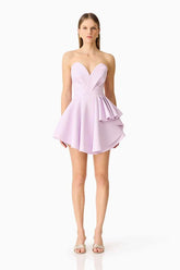 Elliatt Saphine Frill Mini Dress in Pink