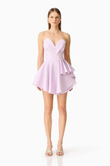 Elliatt Saphine Frill Mini Dress in Pink