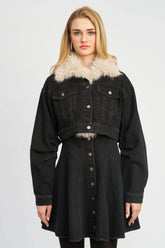 En Saison Cyprus Jacket in Washed Black