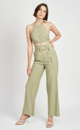 En Saison Juliette Pants in Sage