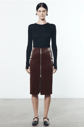Enza Costa Cashmere LS Crew Bodysuit in Black
