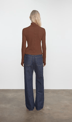 Enza Costa Cashmere New Classic Turtleneck in Nutmeg