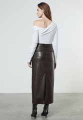 Enza Costa Cashmere One-Shoulder Top in White