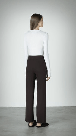 Enza Costa Cashmere U Neck L/S Bodysuit in White