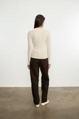 Enza Costa Easy Jean in Coffee Bean