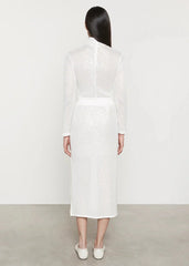 Enza Costa Sequin Skirt in Off White