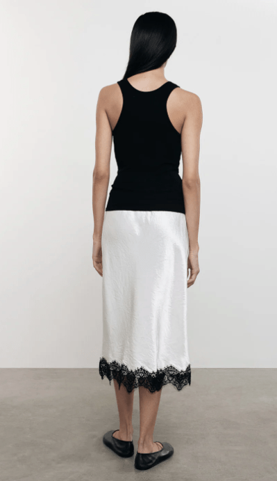Enza Costa Silk Knit Sheath Tank in Black