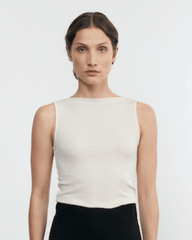 Enza Costa Silk Knit Sleeveless Boatneck Tank