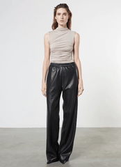 Enza Costa Sleeveless Twist Top in Khaki