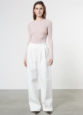 Enza Costa Soft Touch Pleated Wide Leg in Undyed