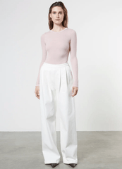 Enza Costa Soft Touch Pleated Wide Leg in Undyed