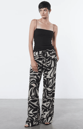 Enza Costa Strappy Tank in Black