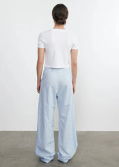 Enza Costa Supima Baby Rib Cropped Tee in White
