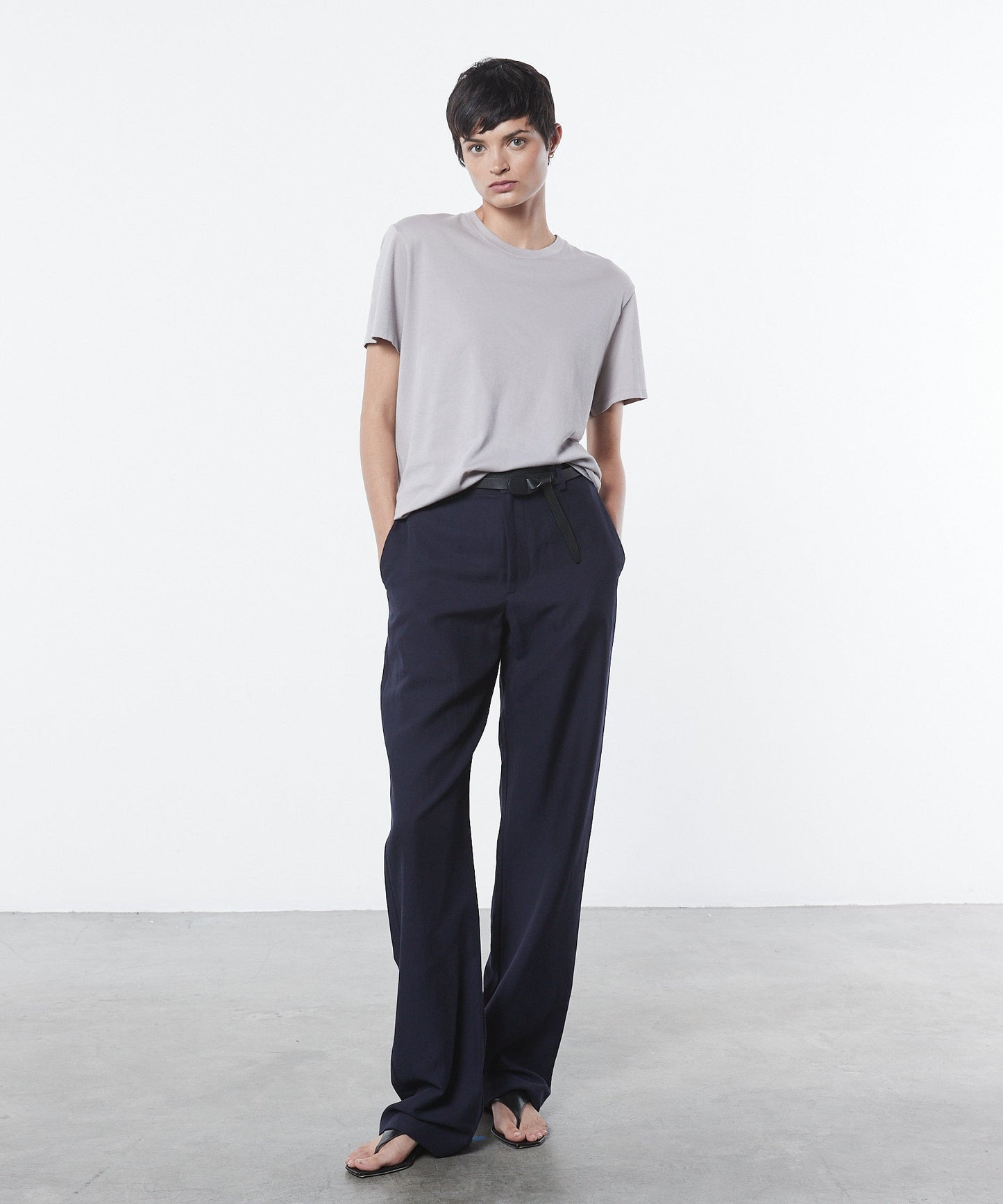 Enza Costa Supima Cotton Oversized Short Sleeve in Limestone