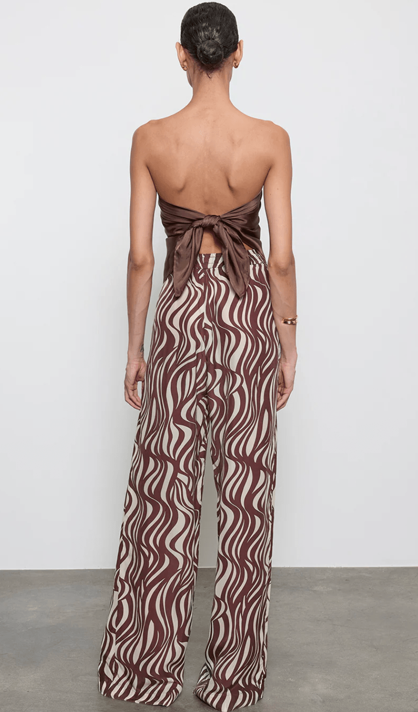 Enza Costa Wave Print Resort Pant in Wave
