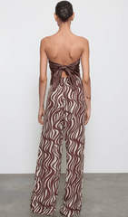 Enza Costa Wave Print Resort Pant in Wave