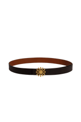 Esthera Reversible Belt in Caramel Black
