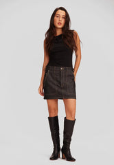ética Tatum Mini Skirt in Granite